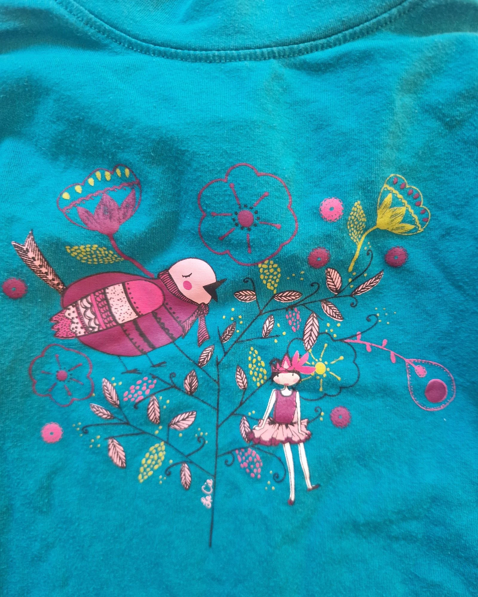 🐦 Long-sleeve T-shirt – La Compagnie des Petits – baby girl – 12 months – good condition – photo 2
